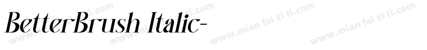 BetterBrush Italic字体转换